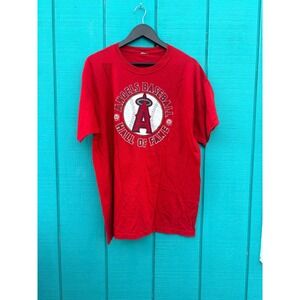 Los Angeles Angels Baseball Hall of Fame Red T Shirt Men Large